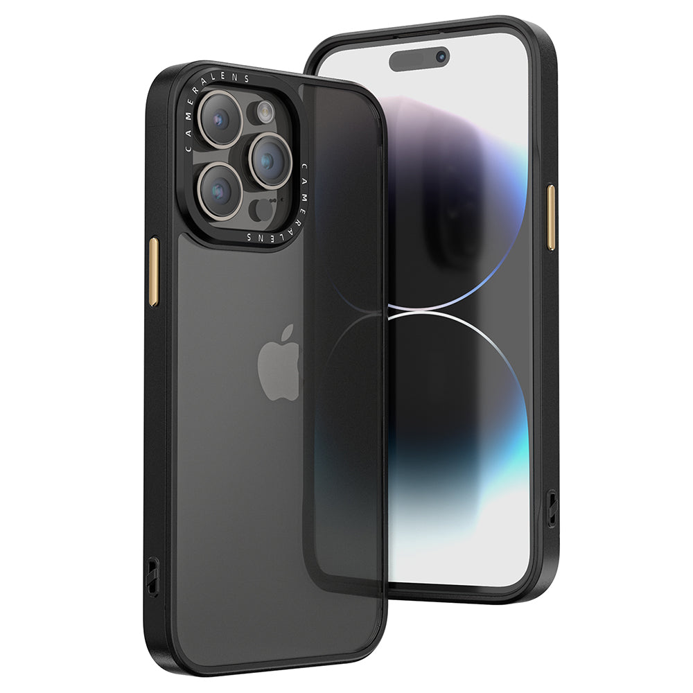 Pro iPhone 14 Pro PC TPU průhledné pouzdro na telefon Zadní kryt proti pádu s kovovými tlačítky Pro iPhone 14 Pro PC TPU průhledné pouzdro na telefon Zadní kryt proti pádu s kovovými tlačítky